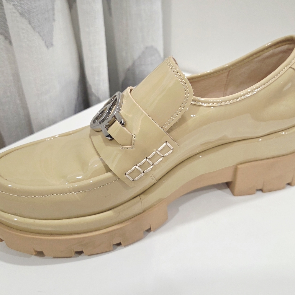 Chunky Loafers – Beige Patent – The Wishbone Collection by Brown – Size 8 - Picture 10 of 12